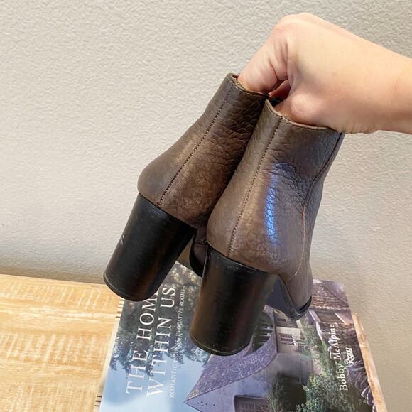 All saints Pebbled Leather Pointed Booties 36.5 - Picture 4 of 10